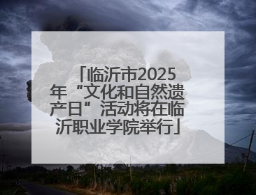 临沂市2025年“文化和自然遗产日”活动将在临沂职业学院举行